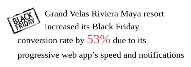 Black Friday conversion rate of grand velas riviera maya resort stats