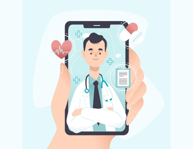 Typical patient journey on a Telemedicine App