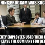 people discussing training employees with new skills helped them leave the company